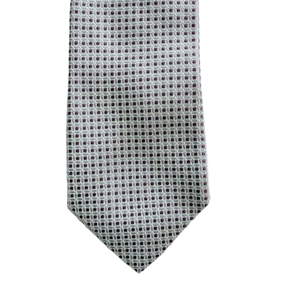 BOSS Hugo 100% Silk Tie Geometric Design 3 x 59 EUC Preppy Luxury EUC